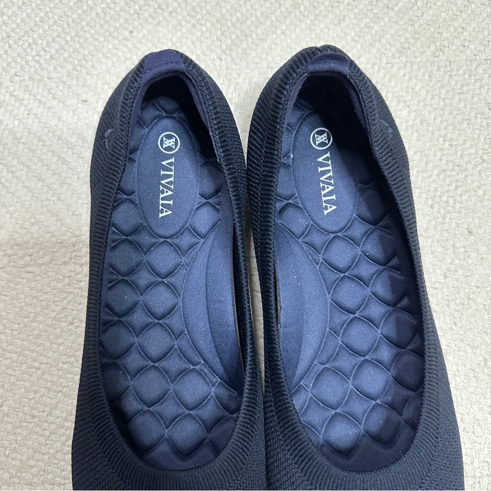 VIVAIA navy blue knit ballet flats SIZE 42 - Picture 3 of 5